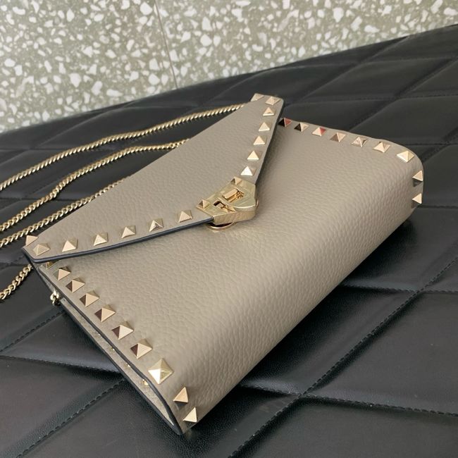 VALENTINO ROCKSTUD Small Calfskin Handbag VA088 gray