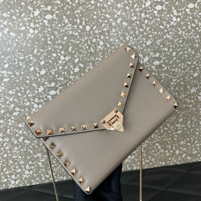 VALENTINO ROCKSTUD Small Calfskin Handbag VA088 gray