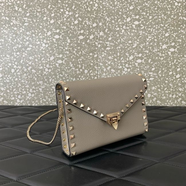 VALENTINO ROCKSTUD Small Calfskin Handbag VA088 gray