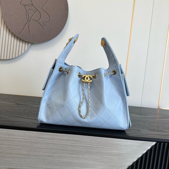 CHANEL 25 SMALL HANDBAG AS5293 sky blue CHANEL 25 SMALL HANDBAG AS5293 sky blue