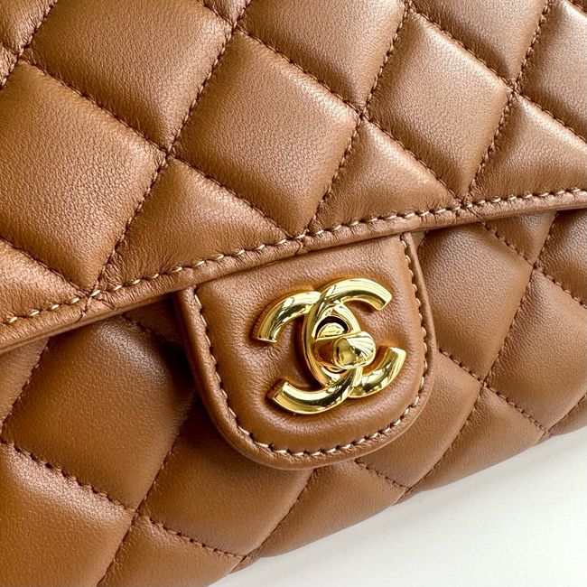 Chanel Clutch with chain Sheepskin AP5280 brown