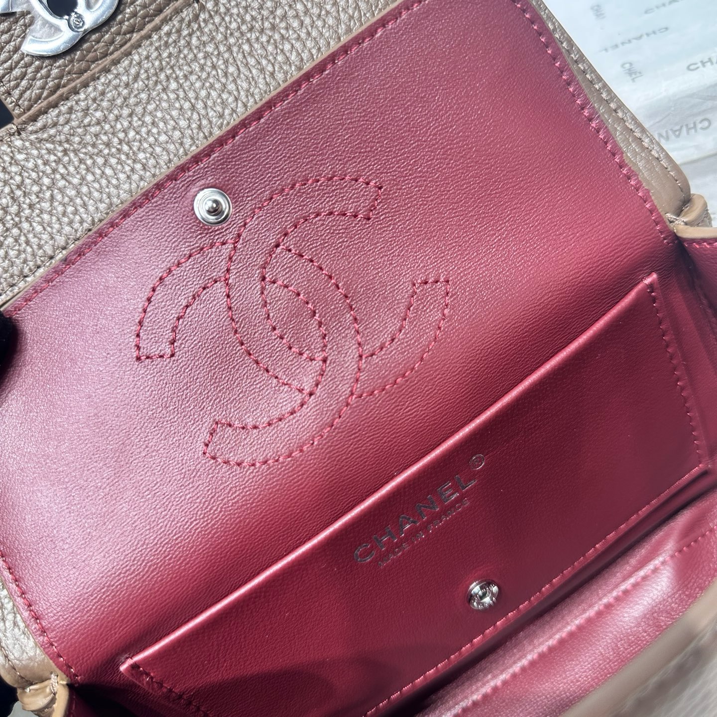 Chanel Mini Flap Bag AS6573 brown& Silver Chanel Mini Flap Bag AS6573 brown& Silver