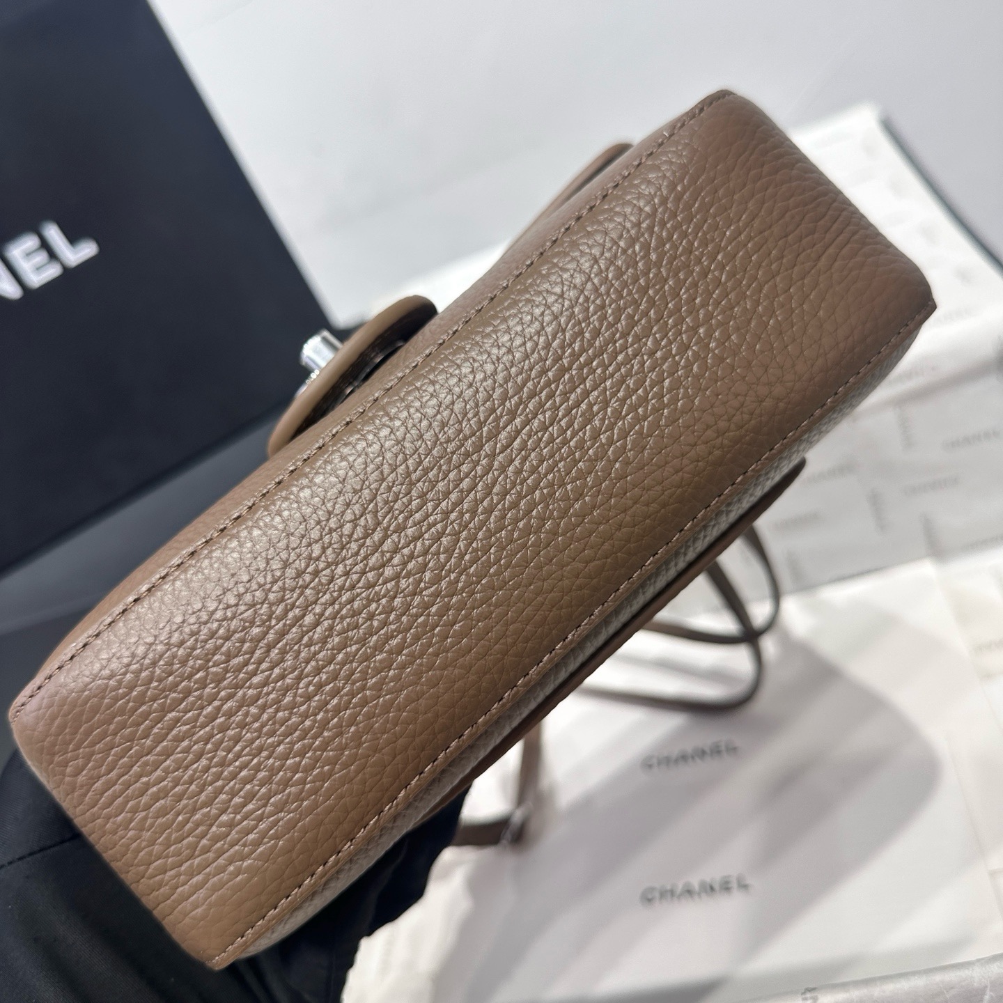 Chanel Mini Flap Bag AS6573 brown& Silver Chanel Mini Flap Bag AS6573 brown& Silver