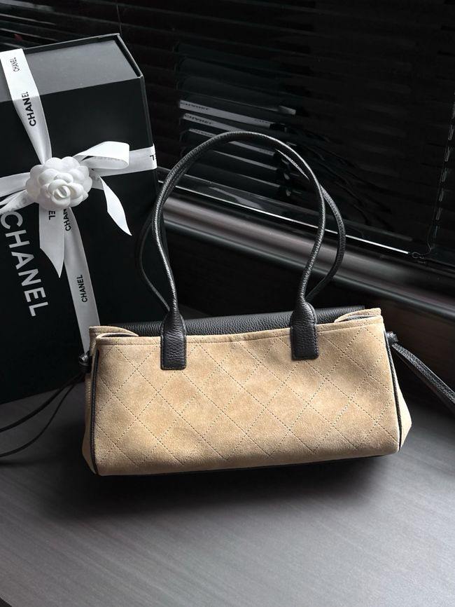 Chanel Small Shopping Bag AS6288 black&dark Beige