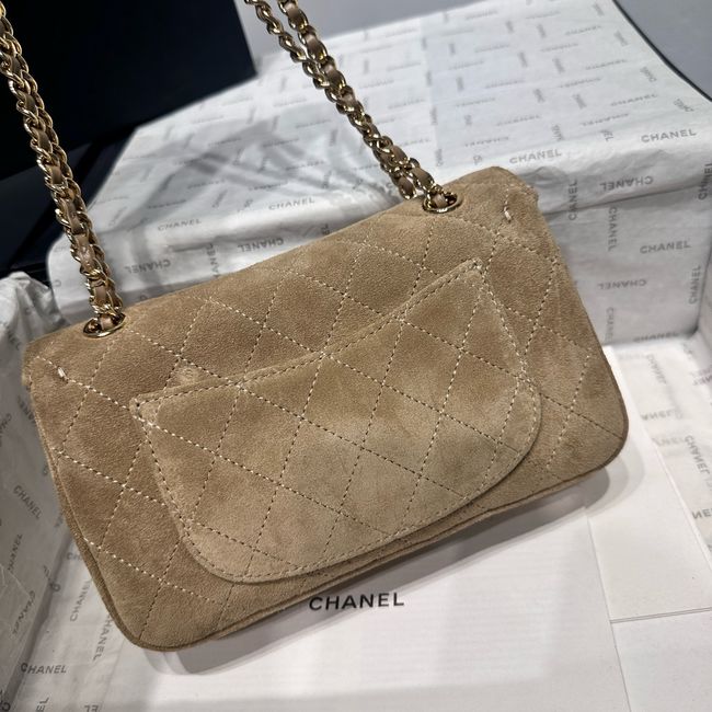 Chanel Suede Calfskin Shoulder Bag AS6627 Khaki Chanel Suede Calfskin Shoulder Bag AS6627 Khaki