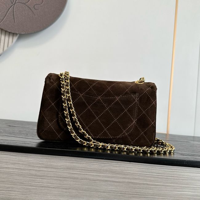 Chanel Suede Calfskin Shoulder Bag AS6627 brown Chanel Suede Calfskin Shoulder Bag AS6627 brown
