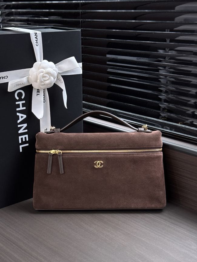 CHANEL Maxi Vanity with chain AS6473 dark brown CHANEL Maxi Vanity with chain AS6473 dark brown