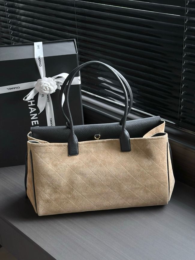 Chanel Shopping Bag AS6428 Dark Beige & Black