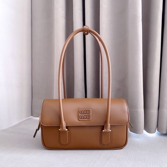 MIUMIU Arcadie leather bag 5BD282 light camel