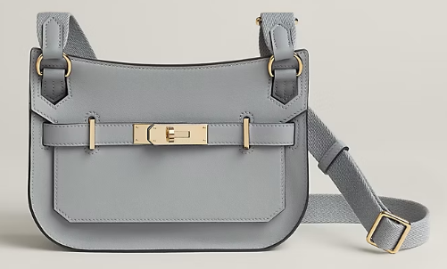Hermes Jypsiere mini shoulder bag H088004 Cloudy gray &gold buckle