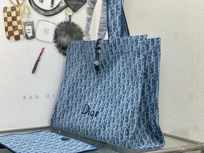 Dioriviera Large Spongy Book Tote Blue Spongy Dior Oblique Fabric M1462PD Dioriviera Large Spongy Book Tote Blue Spongy Dior Oblique Fabric M1462PD