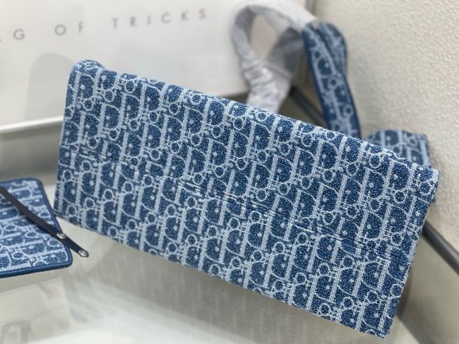 Dioriviera Medium Spongy Book Tote Blue Spongy Dior Oblique Fabric M1461PD Dioriviera Medium Spongy Book Tote Blue Spongy Dior Oblique Fabric M1461PD