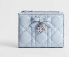 Lady Dior Dahlia Wallet Craie Cannage Lambskin S2065-2