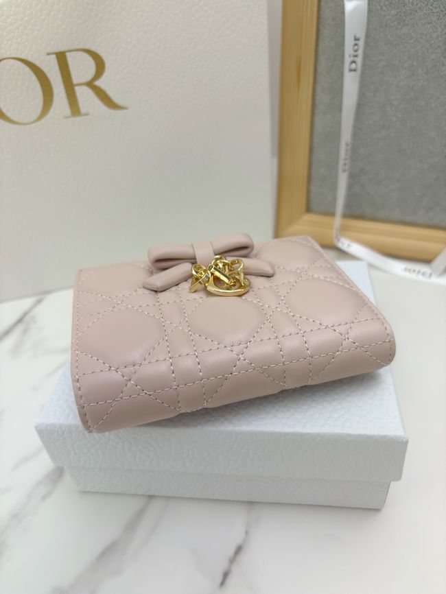 Lady Dior Dahlia Wallet Craie Cannage Lambskin S2065-3 Lady Dior Dahlia Wallet Craie Cannage Lambskin S2065-3