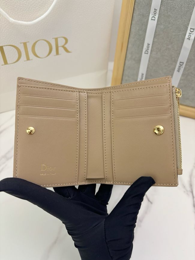 Lady Dior Dahlia Wallet Craie Cannage Lambskin S2065-7 Lady Dior Dahlia Wallet Craie Cannage Lambskin S2065-7