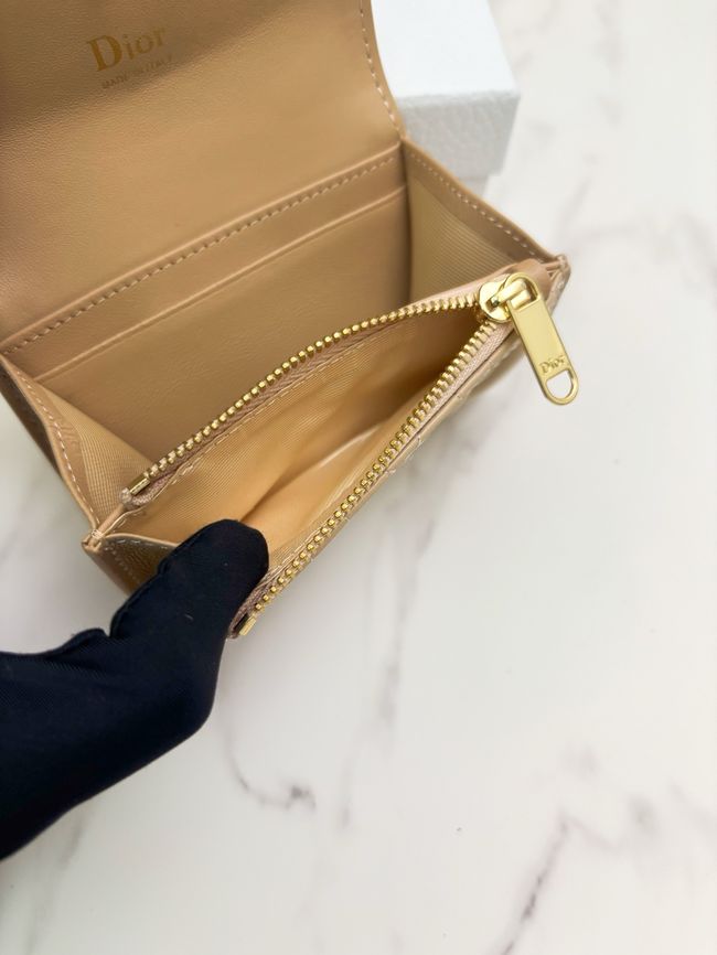 Lady Dior card holder Craie Cannage Lambskin S2067-1 Lady Dior card holder Craie Cannage Lambskin S2067-1