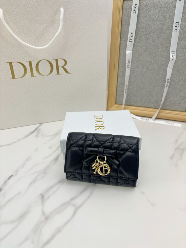 Lady Dior Dahlia card holder Craie Cannage Lambskin S2067-9 Lady Dior Dahlia card holder Craie Cannage Lambskin S2067-9