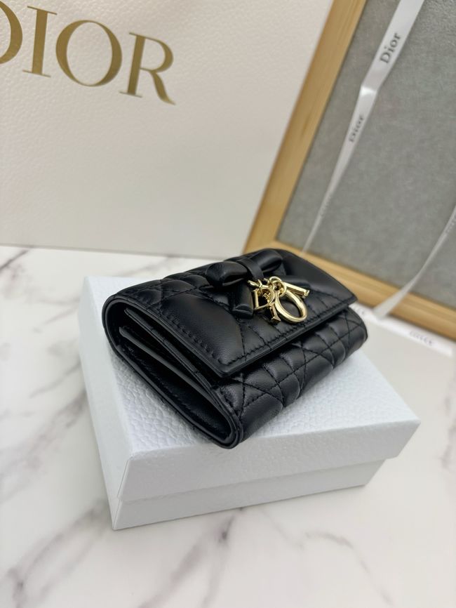 Lady Dior Dahlia card holder Craie Cannage Lambskin S2067-9 Lady Dior Dahlia card holder Craie Cannage Lambskin S2067-9