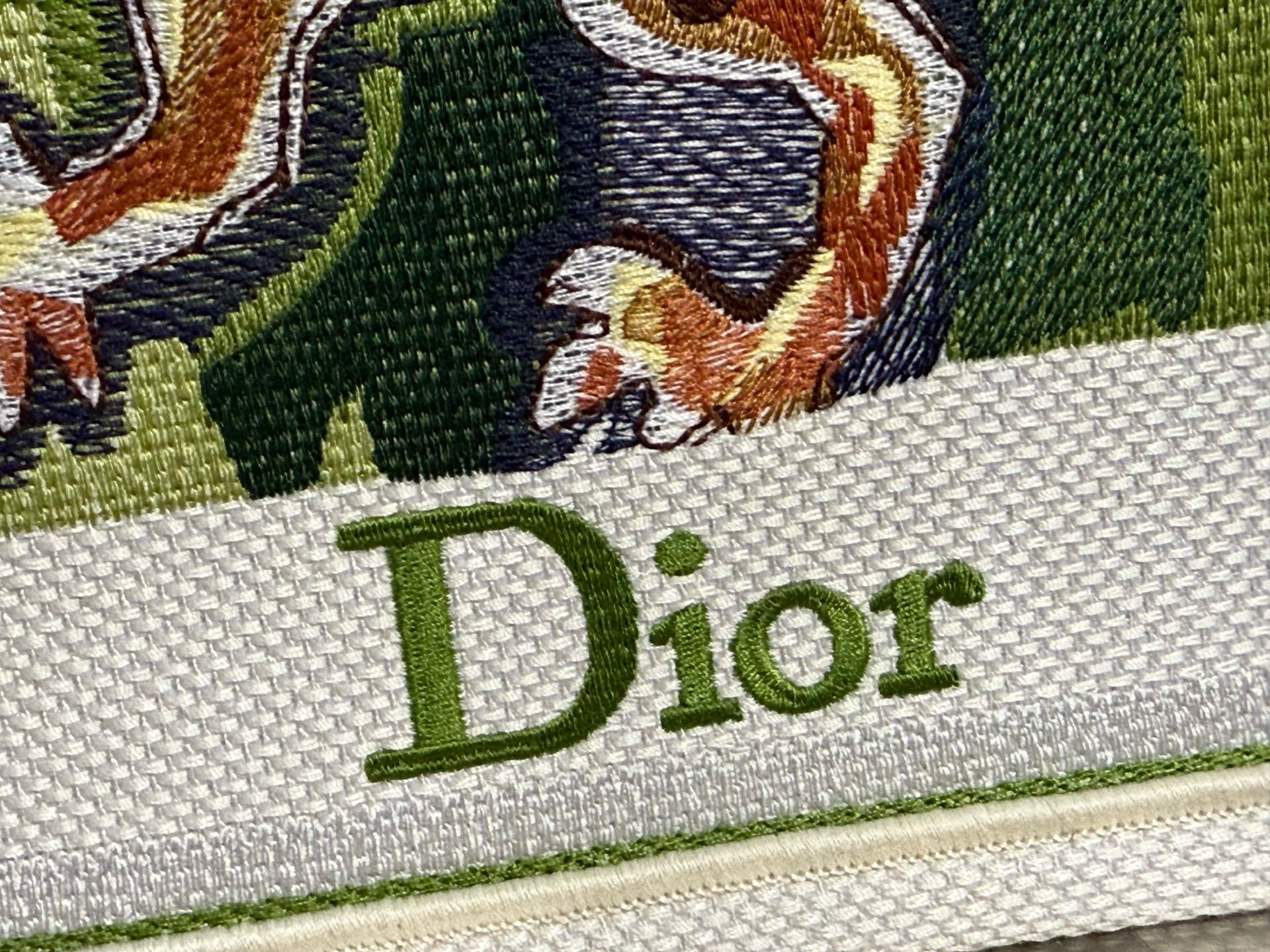 Large Dior Book Tote Embroidery M1349OE green Large Dior Book Tote Embroidery M1349OE green