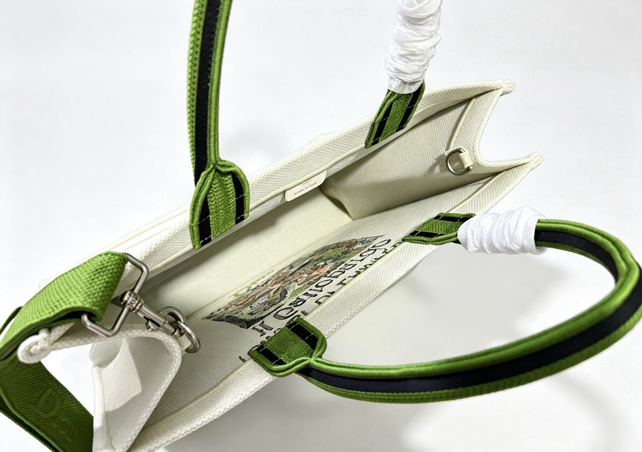 Large Dior Book Tote Embroidery M1349OE green Large Dior Book Tote Embroidery M1349OE green