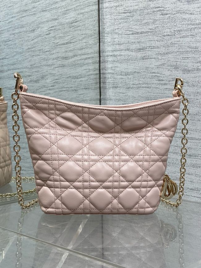 Mini Dior Toujours Hobo Bag Cannage Lambskin M2868O Ballet Pink Mini Dior Toujours Hobo Bag Cannage Lambskin M2868O Ballet Pink