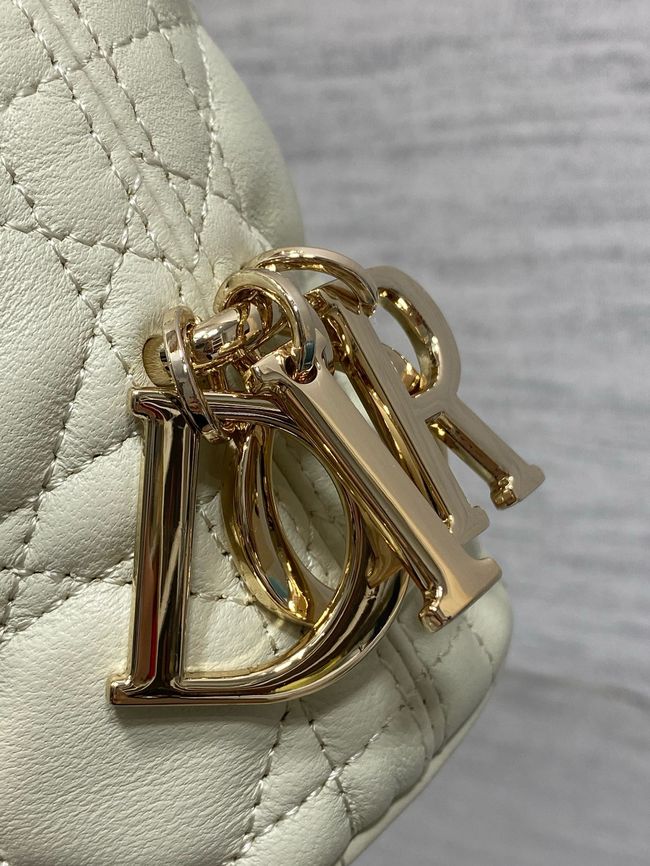 Mini Dior Toujours Hobo Bag Cannage Lambskin M2868O Ivory Mini Dior Toujours Hobo Bag Cannage Lambskin M2868O Ivory