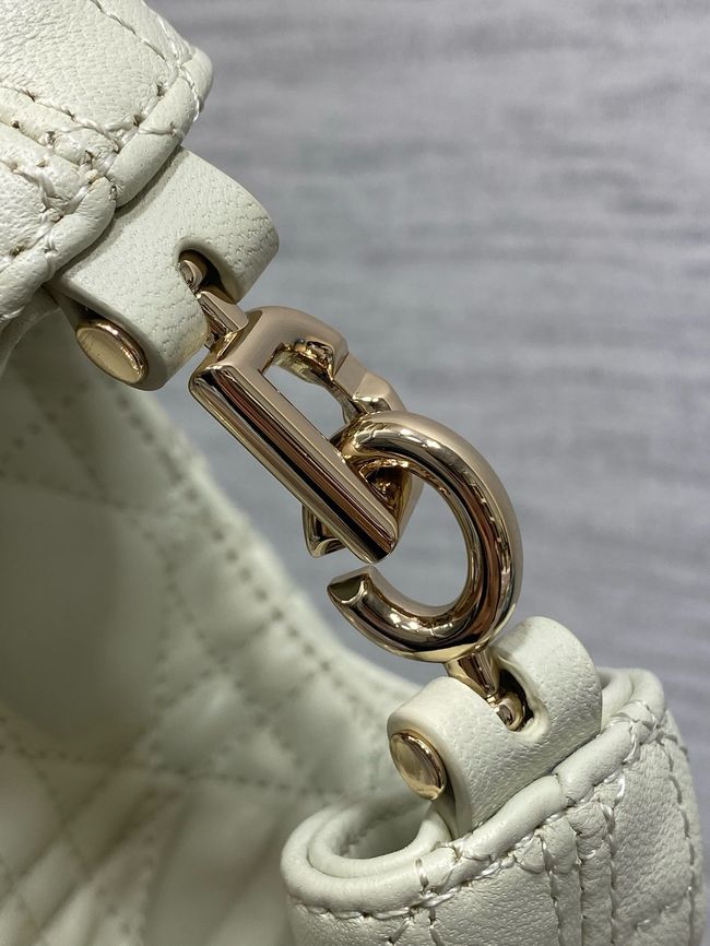 Mini Dior Toujours Hobo Bag Cannage Lambskin M2868O Ivory Mini Dior Toujours Hobo Bag Cannage Lambskin M2868O Ivory