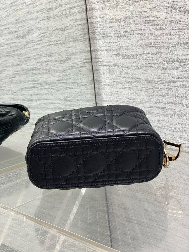 Mini Dior Toujours Hobo Bag Cannage Lambskin M2868O black