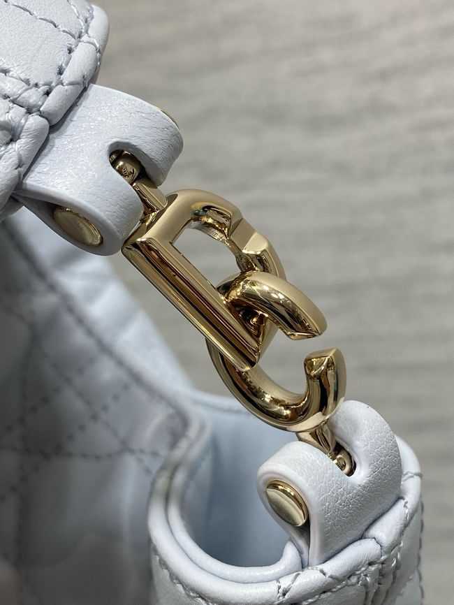 Mini Dior Toujours Hobo Bag Cannage Lambskin M2868O ice blue Mini Dior Toujours Hobo Bag Cannage Lambskin M2868O ice blue
