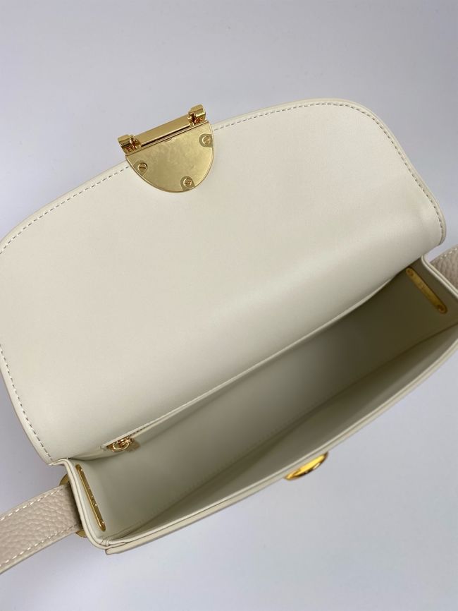 Small Dior Medaillon Flap Bag Grained Calfskin M3919Q Trench Small Dior Medaillon Flap Bag Grained Calfskin M3919Q Trench
