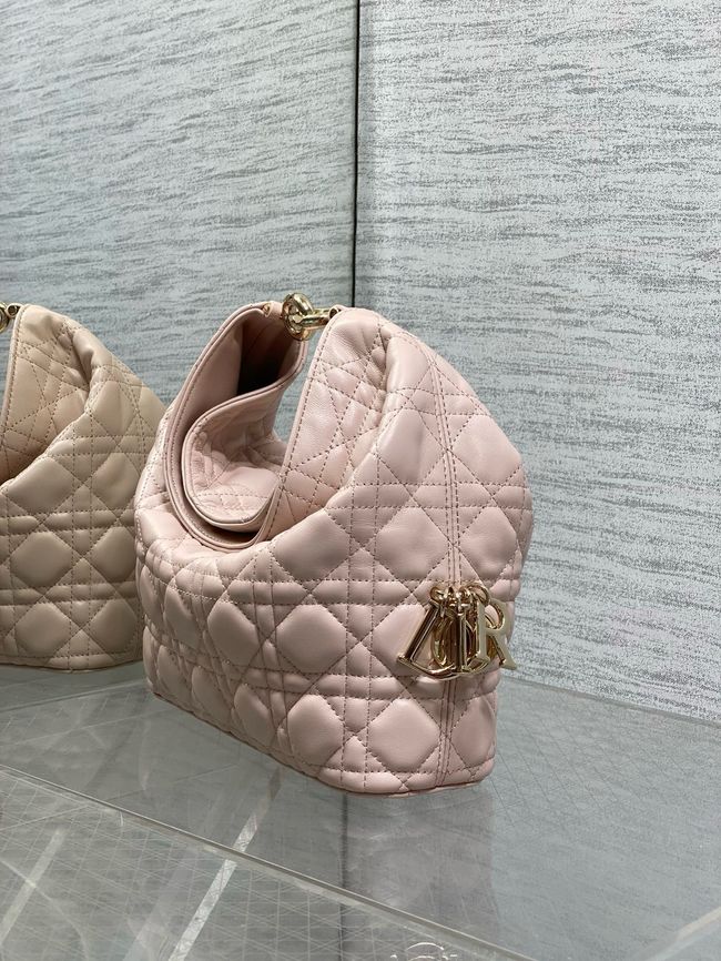 Small Dior Toujours Hobo Bag Cannage Lambskin M2867O Ballet Pink Small Dior Toujours Hobo Bag Cannage Lambskin M2867O Ballet Pink