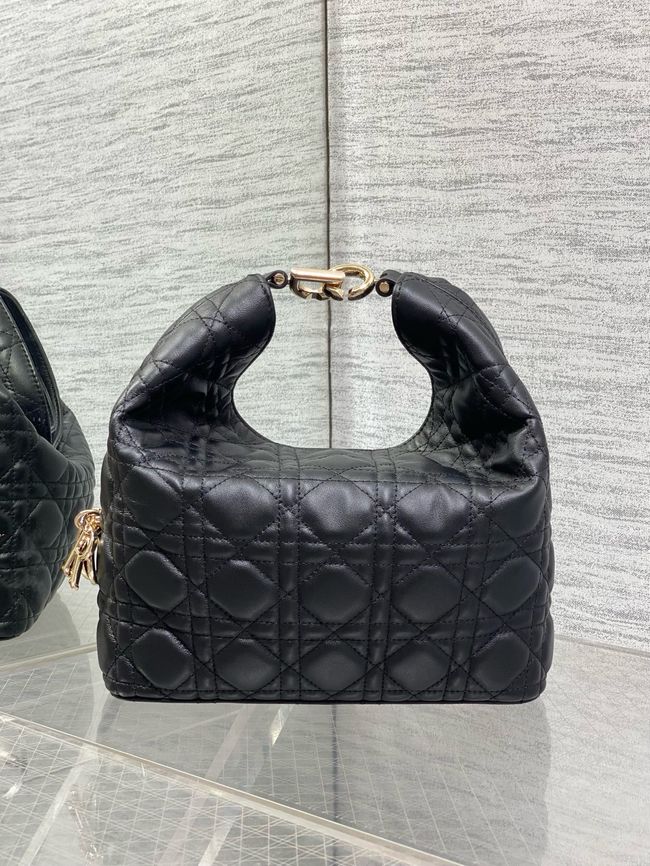 Small Dior Toujours Hobo Bag Cannage Lambskin M2867O black Small Dior Toujours Hobo Bag Cannage Lambskin M2867O black