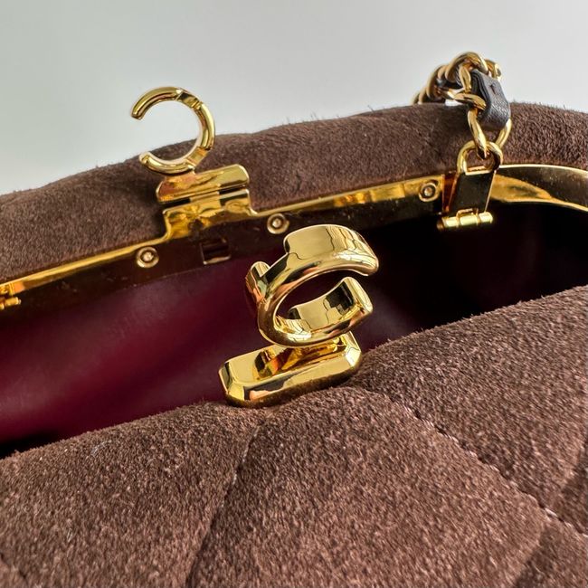 Chanel Clutch with chain AP5252 Dark Brown Chanel Clutch with chain AP5252 Dark Brown