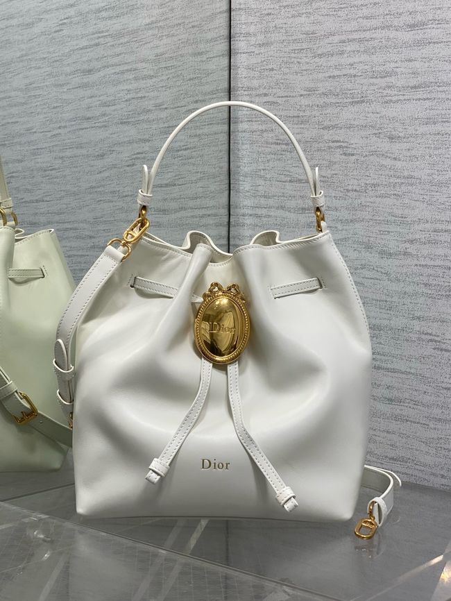 Dior Calfskin Medium Tote Bag 67534 Ivory