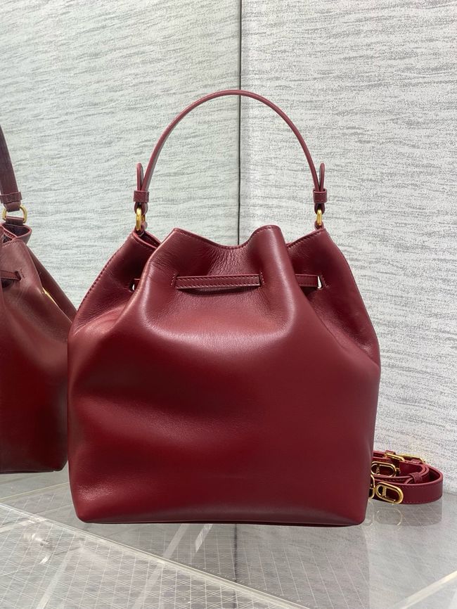 Dior Calfskin Medium Tote Bag 67534 burgundy Dior Calfskin Medium Tote Bag 67534 burgundy