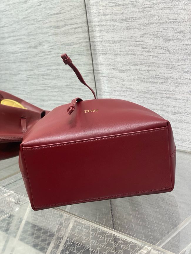 Dior Calfskin Medium Tote Bag 67534 burgundy Dior Calfskin Medium Tote Bag 67534 burgundy