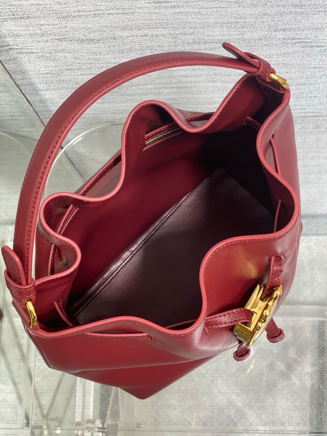 Dior Calfskin Medium Tote Bag 67534 burgundy Dior Calfskin Medium Tote Bag 67534 burgundy