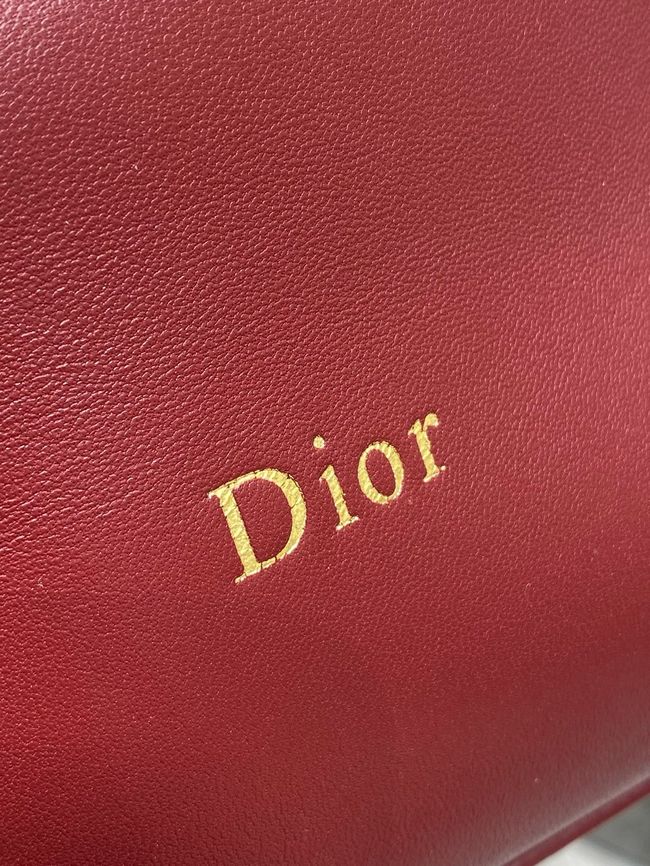Dior Calfskin Medium Tote Bag 67534 burgundy Dior Calfskin Medium Tote Bag 67534 burgundy
