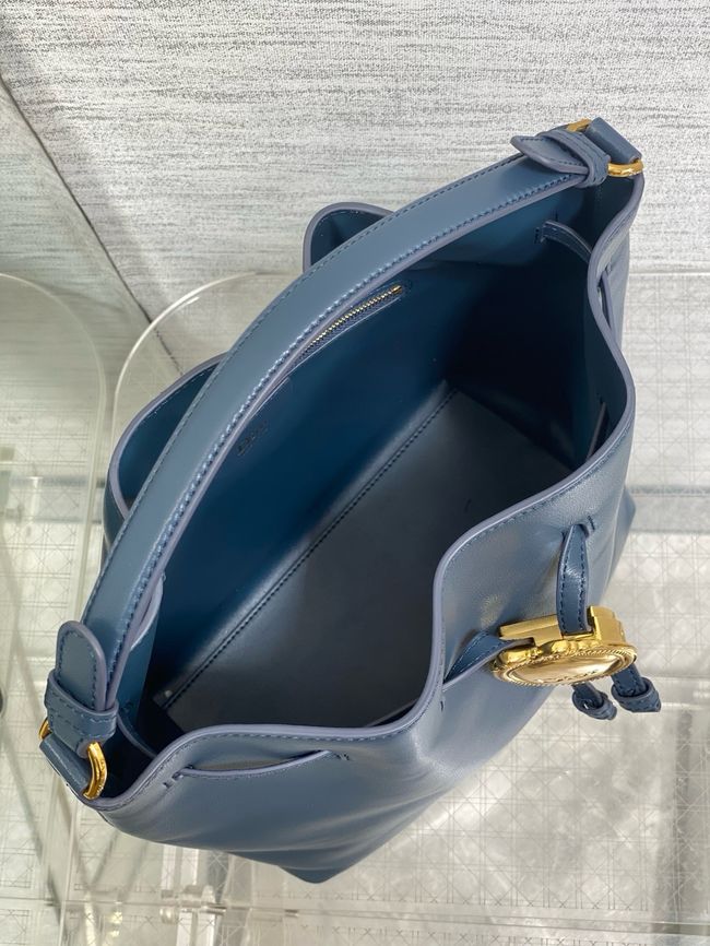 Dior Calfskin Medium Tote Bag 67534 dark blue Dior Calfskin Medium Tote Bag 67534 dark blue