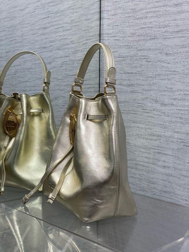 Dior Calfskin Medium Tote Bag 67534 gold Dior Calfskin Medium Tote Bag 67534 gold
