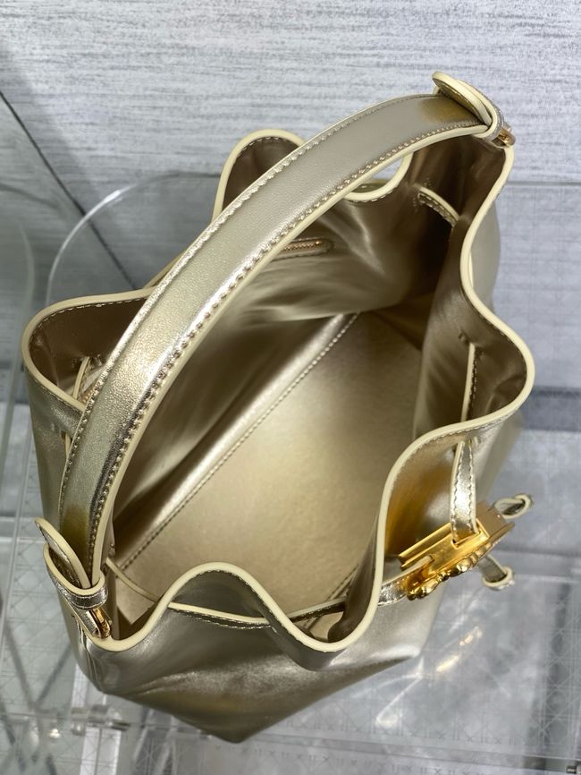 Dior Calfskin Medium Tote Bag 67534 gold Dior Calfskin Medium Tote Bag 67534 gold