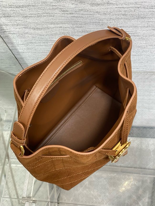 Dior Suede Calfskin Medium Tote Bag 67534 brown Dior Suede Calfskin Medium Tote Bag 67534 brown