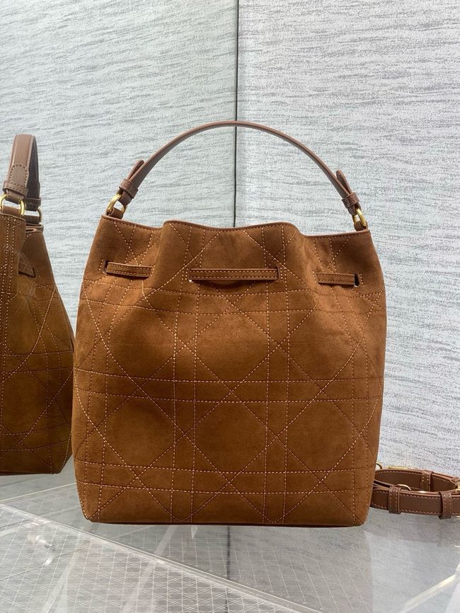 Dior Suede Calfskin Medium Tote Bag 67534 brown Dior Suede Calfskin Medium Tote Bag 67534 brown