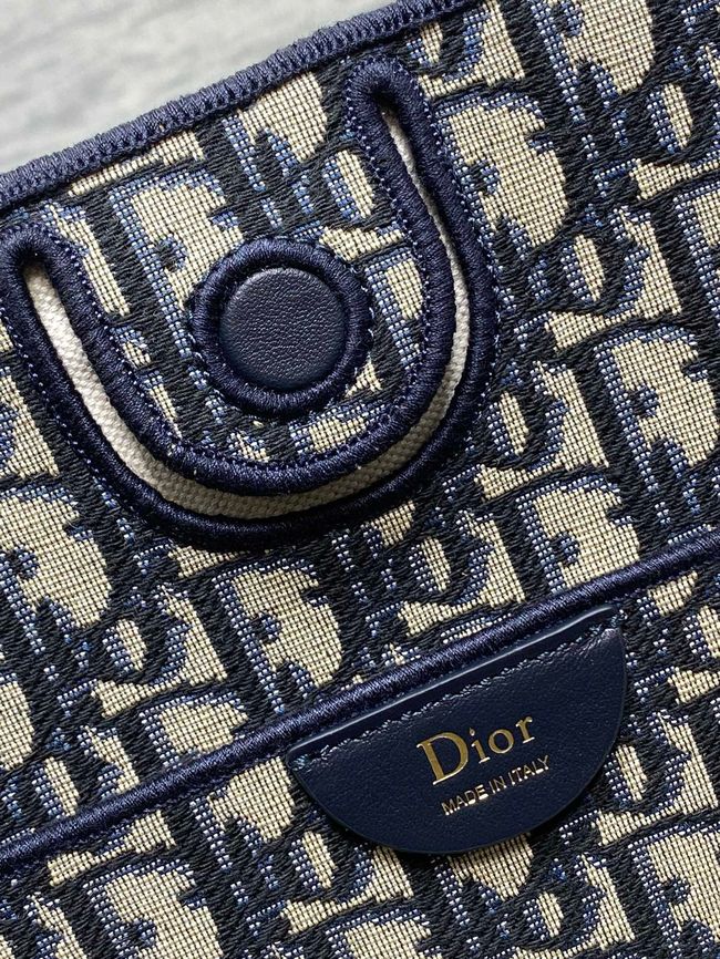 Medium Dior Promenade Shopping Bag Blue Dior Oblique Jacquard M1409O Medium Dior Promenade Shopping Bag Blue Dior Oblique Jacquard M1409O