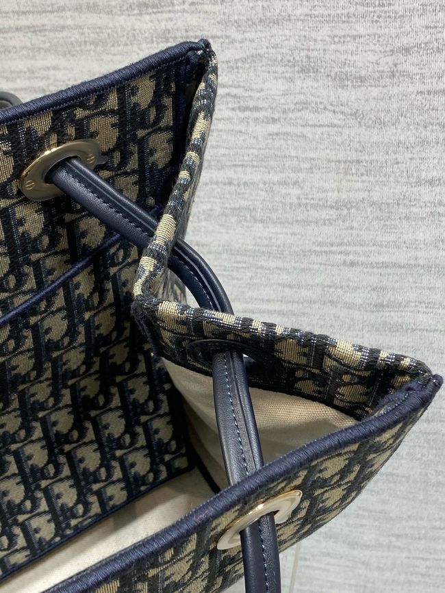 Medium Dior Promenade Shopping Bag Blue Dior Oblique Jacquard M1409O Medium Dior Promenade Shopping Bag Blue Dior Oblique Jacquard M1409O