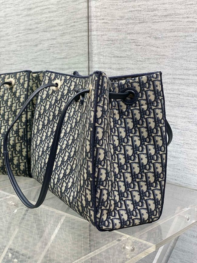 Medium Dior Promenade Shopping Bag Blue Dior Oblique Jacquard M1409O Medium Dior Promenade Shopping Bag Blue Dior Oblique Jacquard M1409O