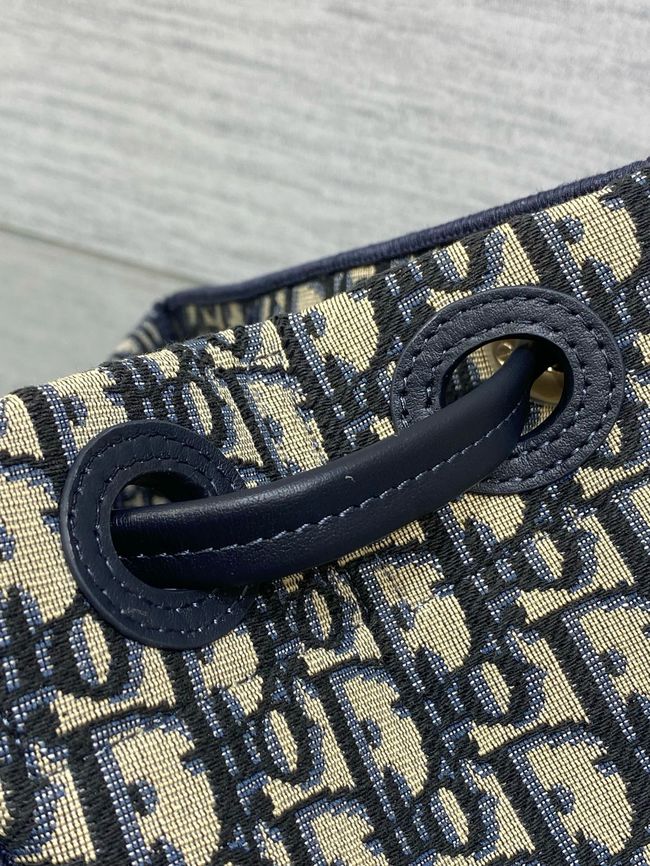 Small Dior Promenade Shopping Bag Blue Dior Oblique Jacquard M1410OT Small Dior Promenade Shopping Bag Blue Dior Oblique Jacquard M1410OT
