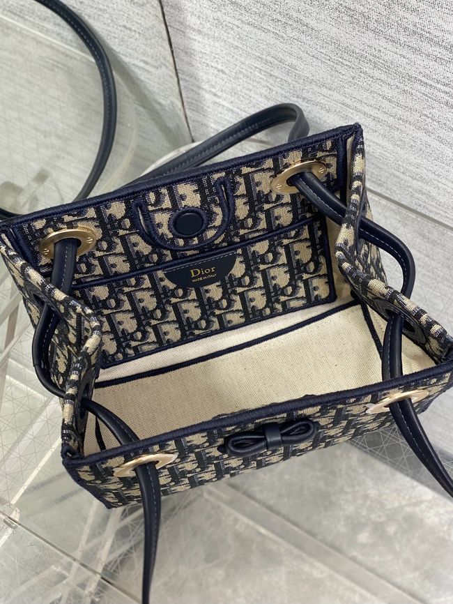 Small Dior Promenade Shopping Bag Blue Dior Oblique Jacquard M1410OT Small Dior Promenade Shopping Bag Blue Dior Oblique Jacquard M1410OT