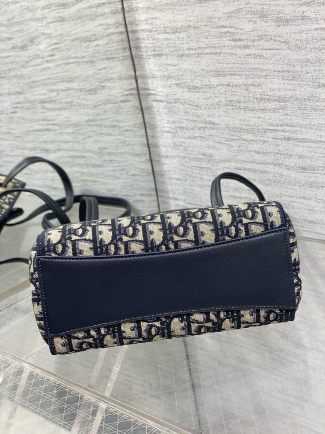 Small Dior Promenade Shopping Bag Blue Dior Oblique Jacquard M1410OT Small Dior Promenade Shopping Bag Blue Dior Oblique Jacquard M1410OT