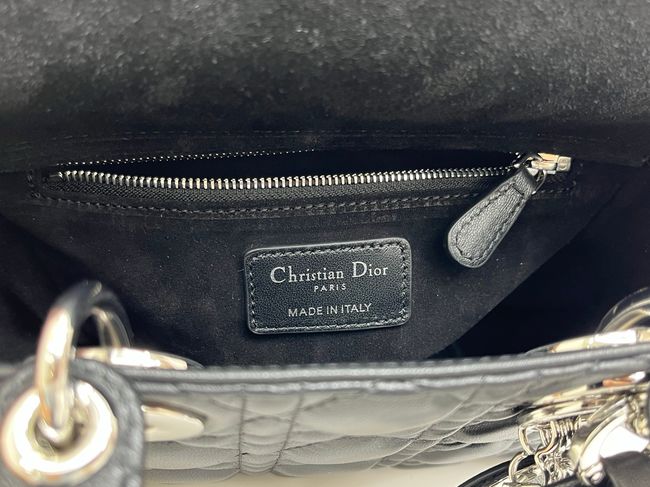 Small Lady Dior Bag with Strap Cannage Lambskin M0531OB black Small Lady Dior Bag with Strap Cannage Lambskin M0531OB black
